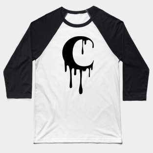 Dripping Moon (Black Version) Baseball T-Shirt